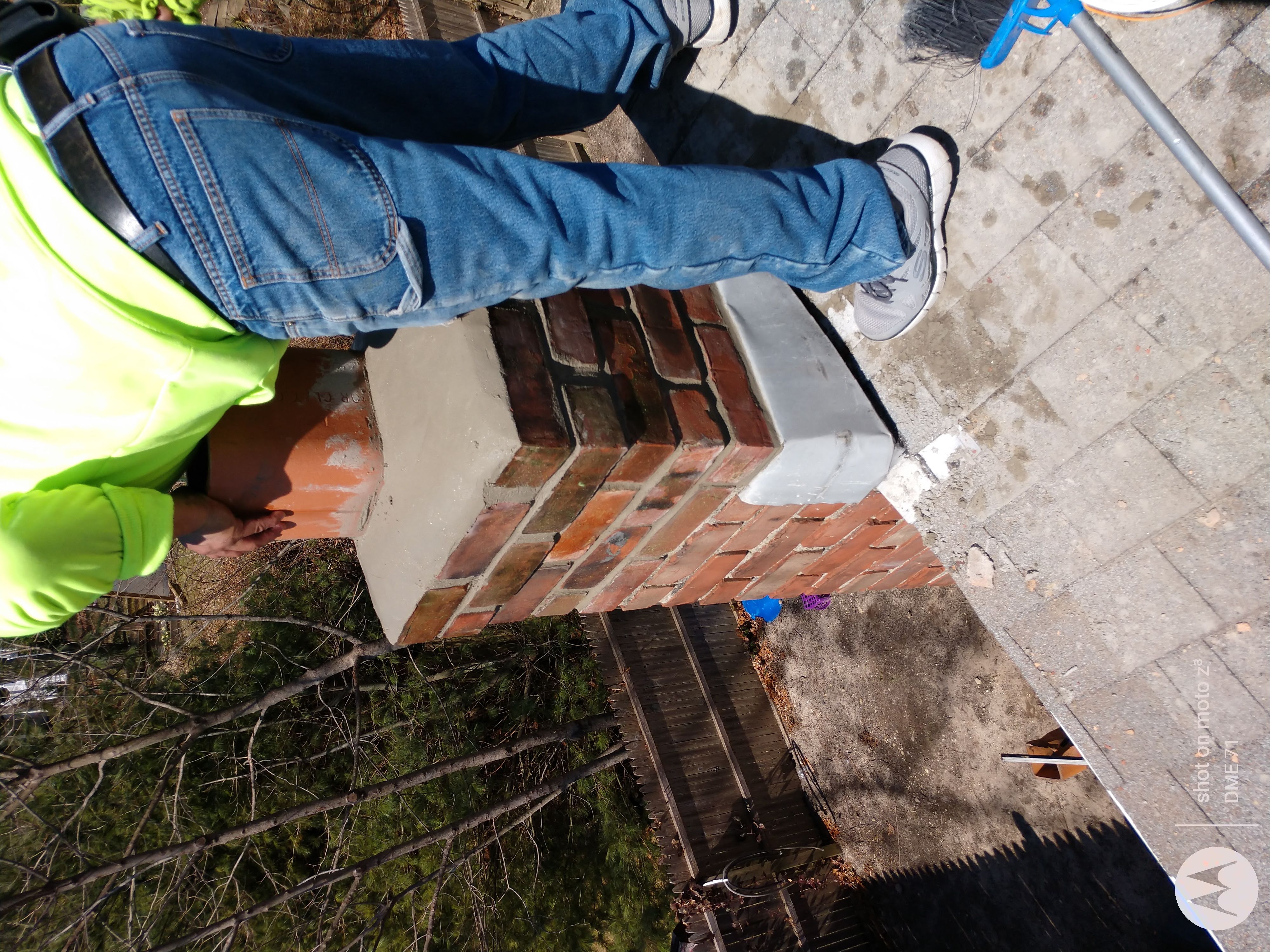 Cracked chimney professionally repaired in Bay Shore, NY